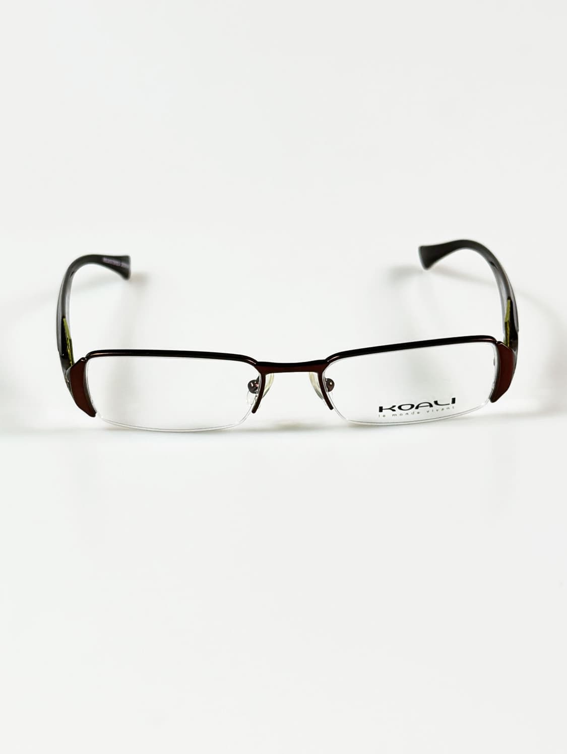 프랑스제 KOALI by MOREL 메탈 반무테 스퀘어 빈티지 안경 상품이미지2
