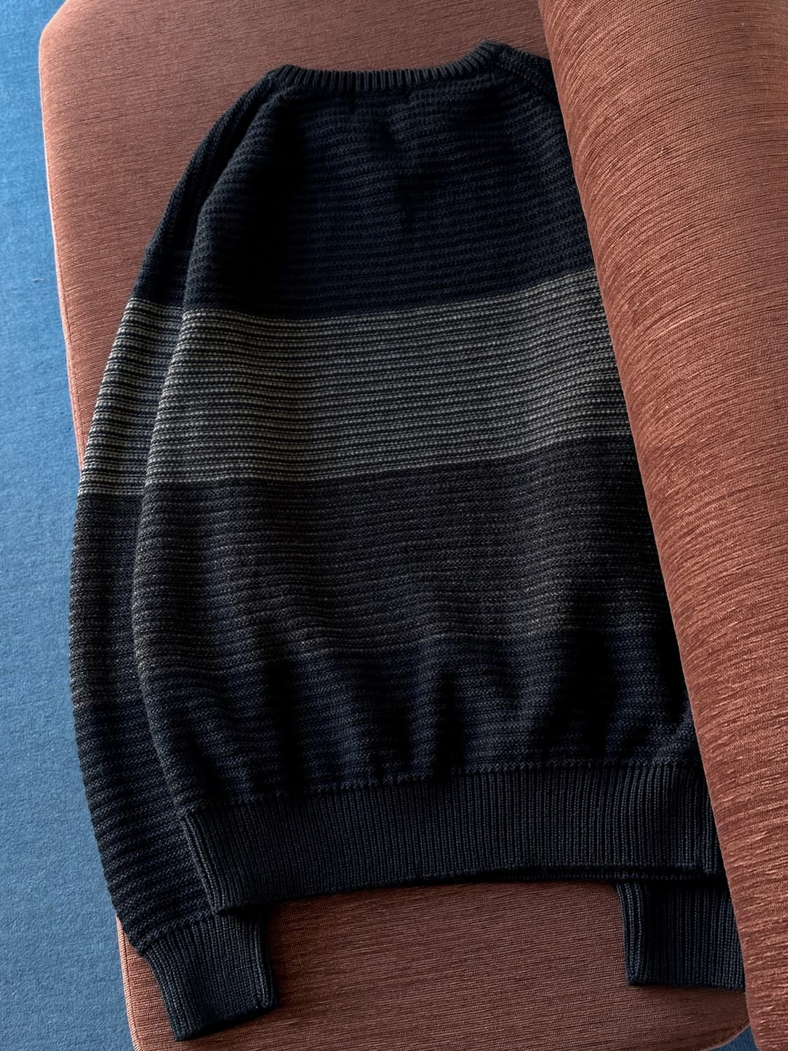 Wool acrylic fabric design neck knit P/O 상품이미지10