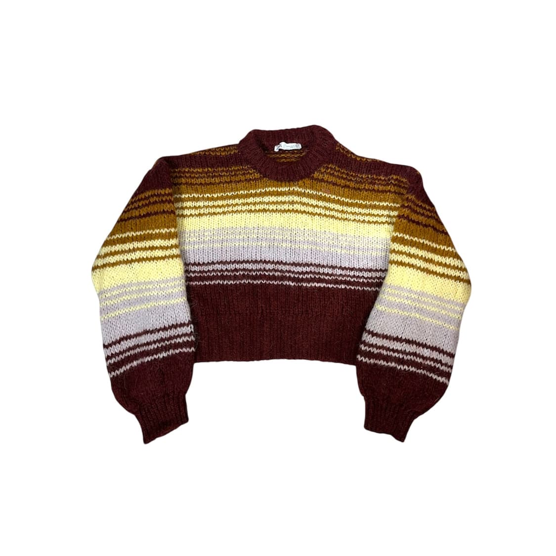빈티지 브라운 모리걸 스웨터 키치 크롭 니트 M 상품이미지4