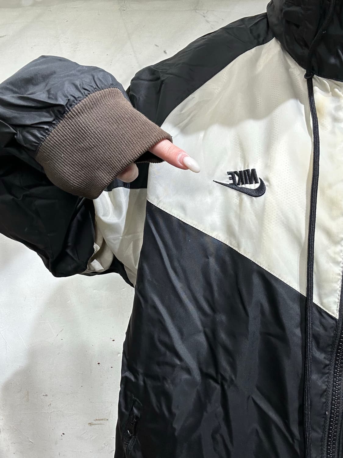 나이키 블랙 빅 스우시 로고 오버핏 바람막이 자켓 XL 상품이미지4