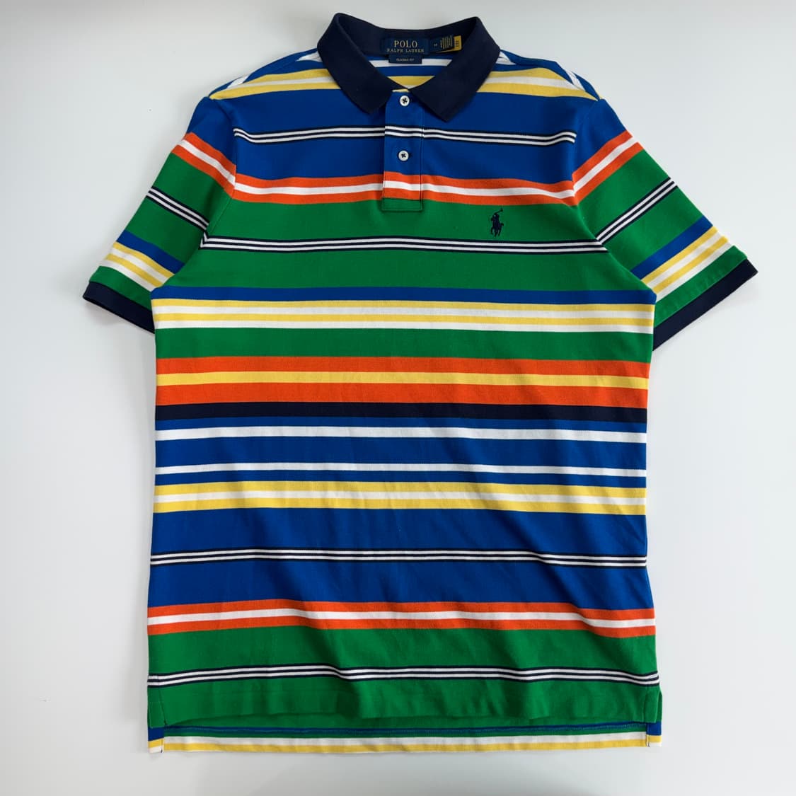 Polo 폴로 네이비 포니 스트라이프 카라 반팔티  상품이미지3