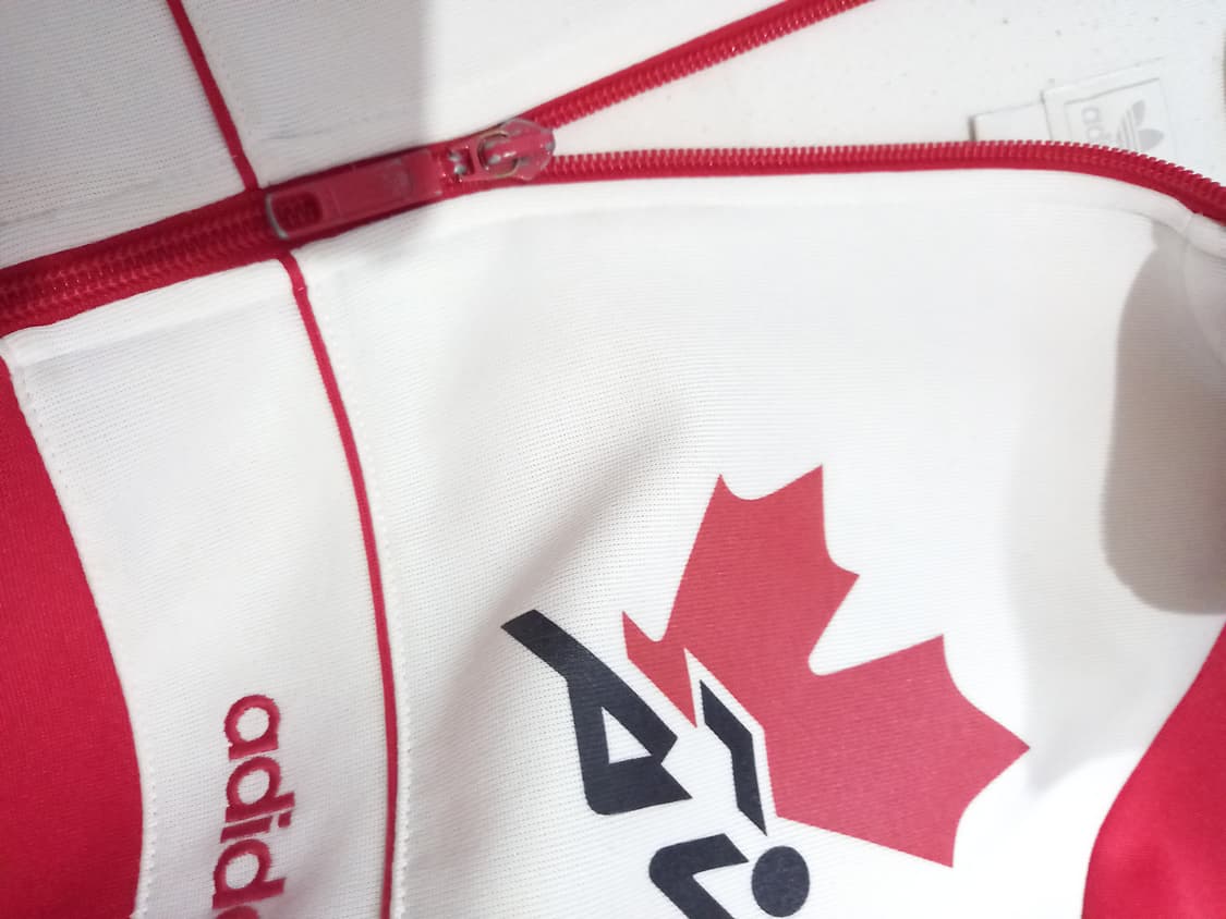 아디다스 캐나다 빨흰 트랙탑 저지 져지집업 105/XL 상품이미지3