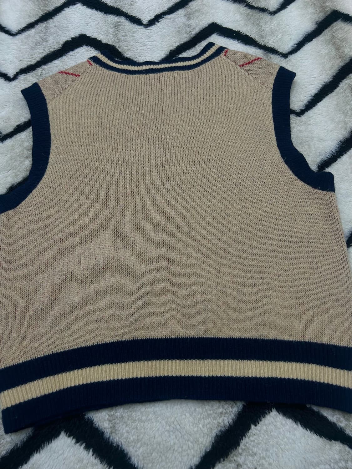 [M]캉골 아가일패턴 니트 베스트 상품이미지3