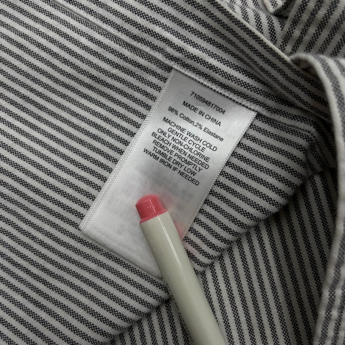 폴로 랄프로렌 옥스포드 그레이 스트라이프 셔츠 XS 상품이미지6