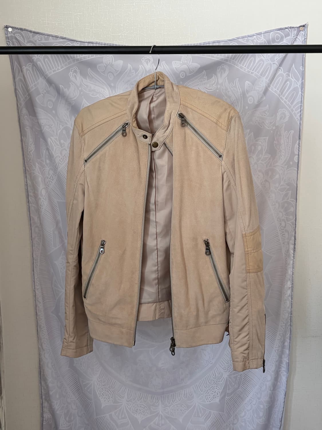 Washed Suede Multi-Zip Cafe Racer Jacket 상품이미지2