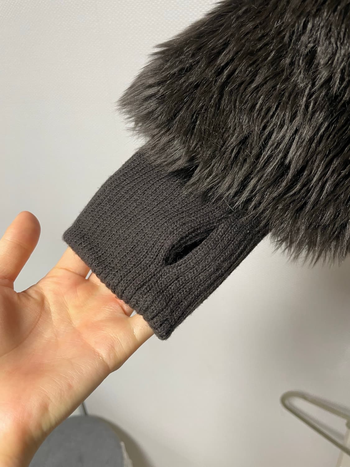 트리밍버드 퍼 자켓 딥브라운 색상 상품이미지5