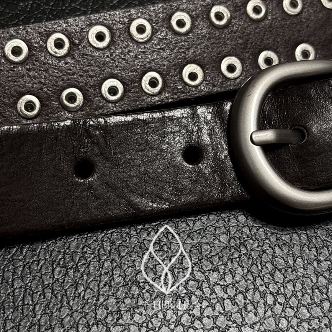 🌗 Stud vegetable belt / 스터드 베지터블 소가죽 벨트 상품이미지10
