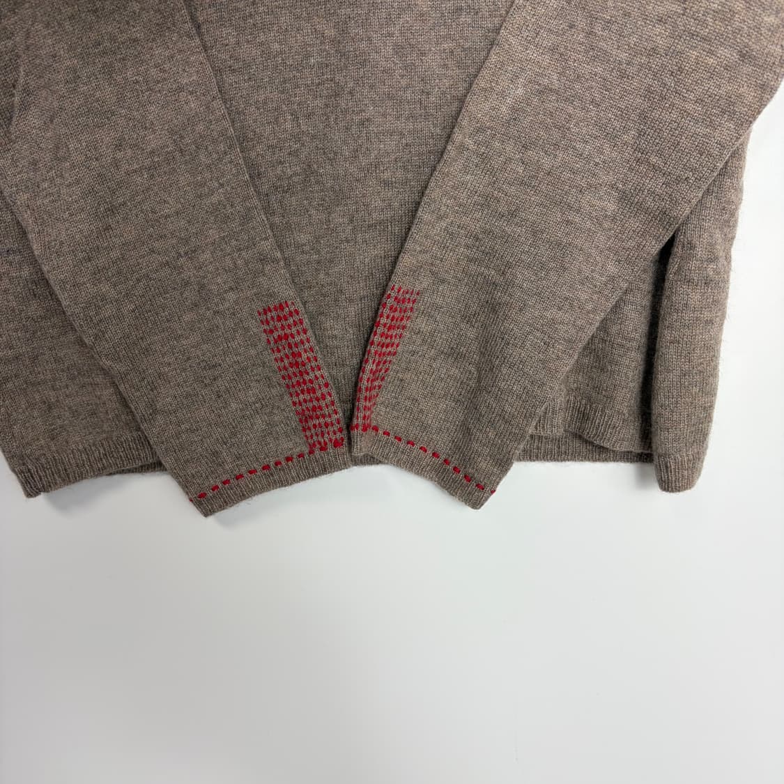 랑방 패턴 터틀넥 니트 티셔츠 상품이미지5