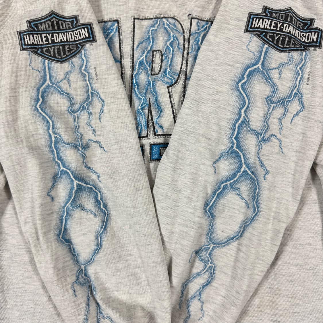 빈티지 90s 할리데이비슨 라이트닝 롱슬리브 티셔츠 상품이미지9