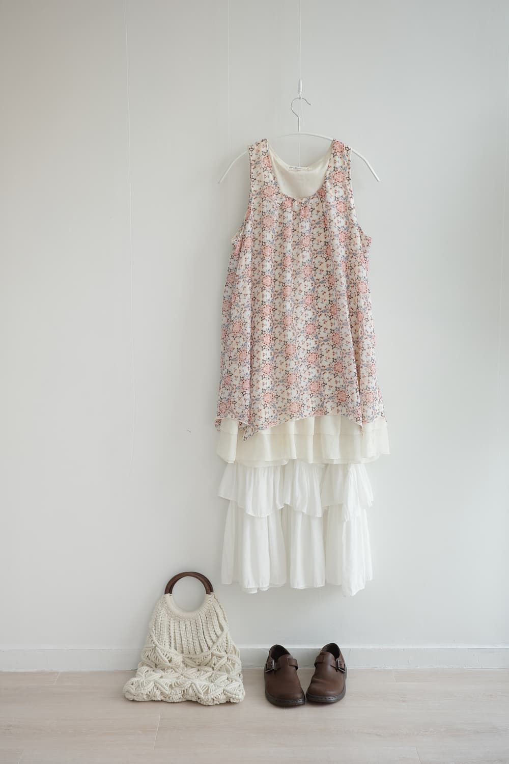 Pure white tiered ruffle layered skirt 상품이미지2