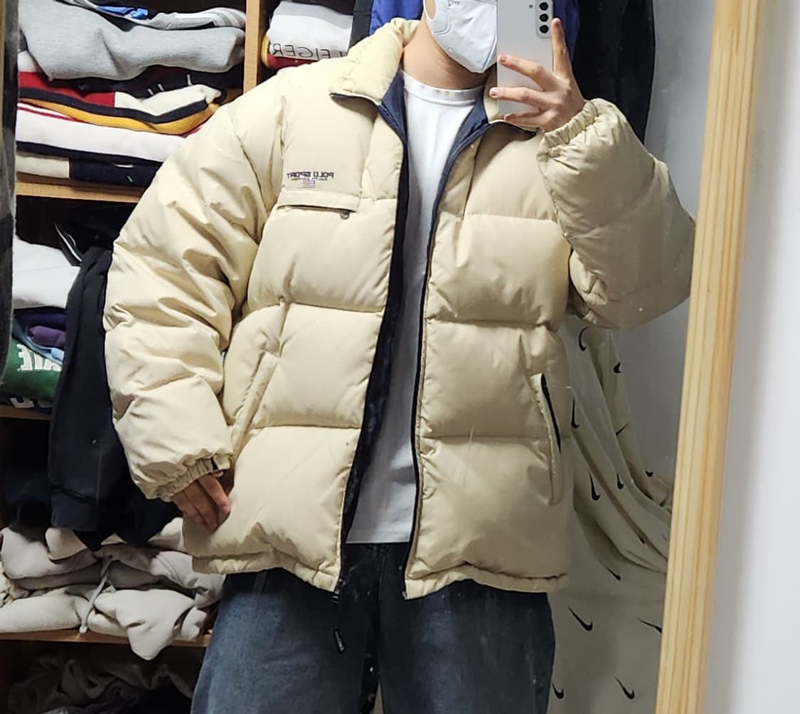 폴로 스포츠 디트로이트 베이지 푸퍼 패딩 올드스쿨 자켓 상품이미지1