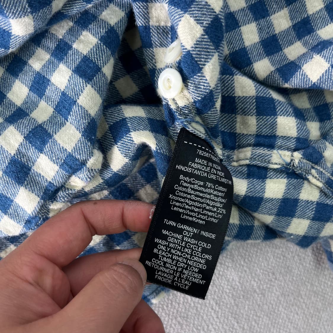 95 폴로랄프로렌 더블알엘 빈티지 체크 린넨 셔츠 상품이미지7