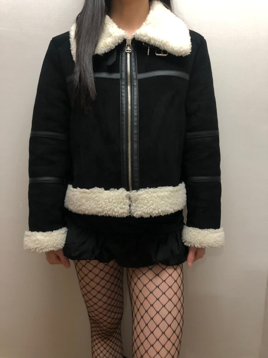 빈티지 블랙 무스탕 자켓 상품이미지1