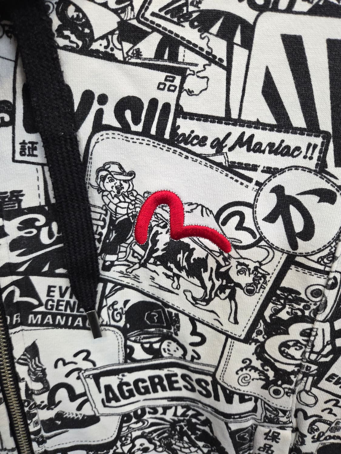 에비수 빈티지 그래피티 스웻 후드집업 m 상품이미지4