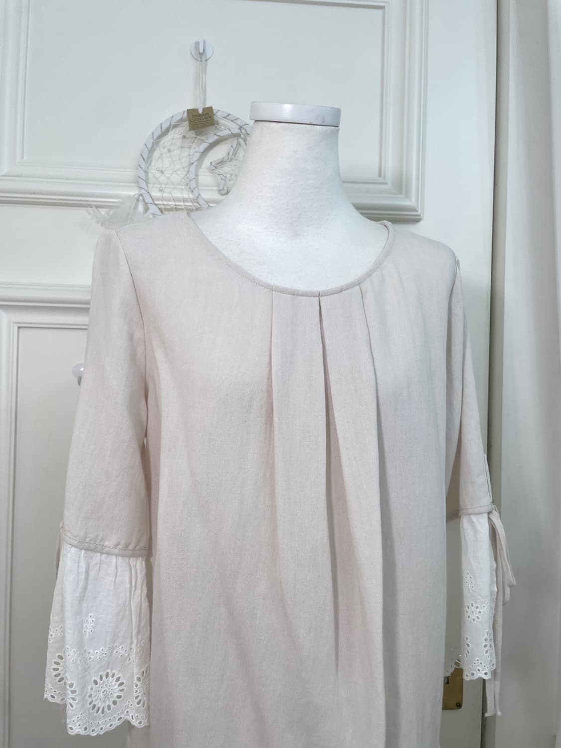 beige ivory summer cotton blouse 상품이미지6