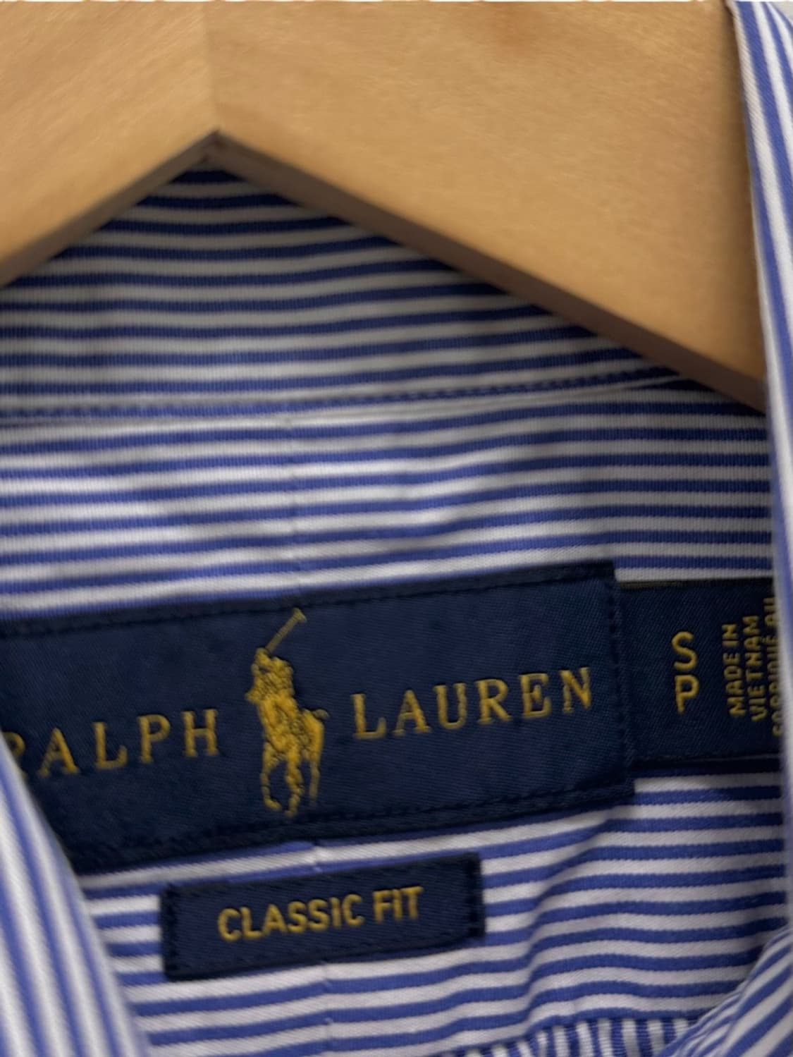 폴로 클래식핏 줄무늬 셔츠 화이트&블루네이비 (S) 상품이미지8