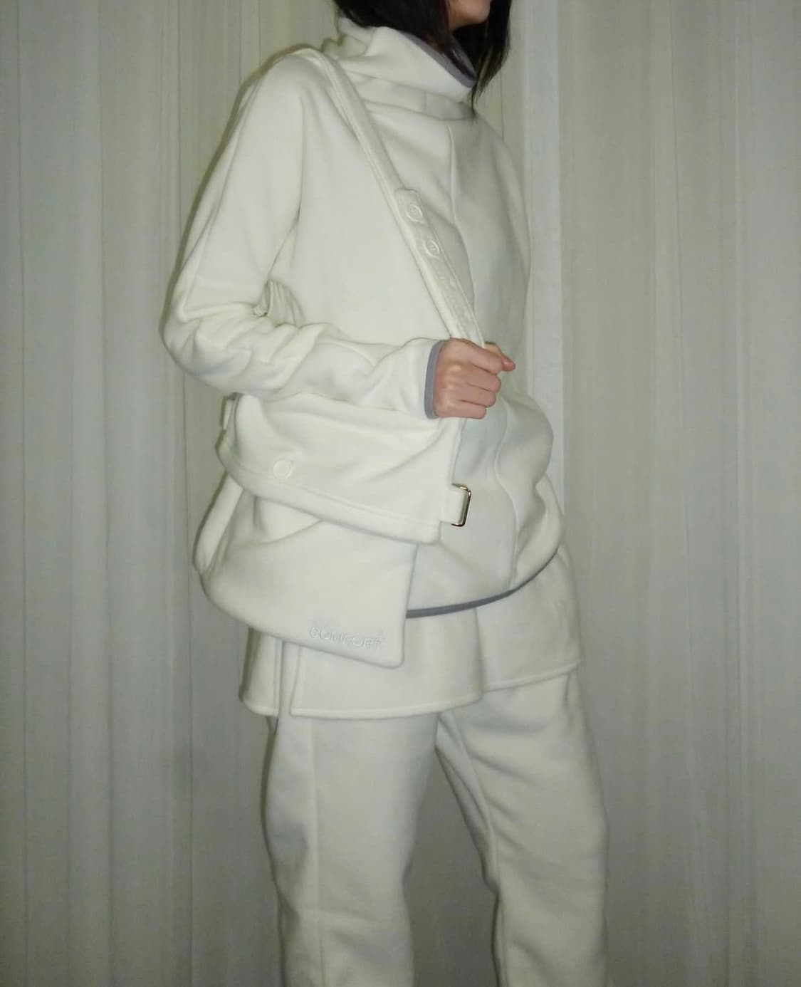 지초이컴포트 24-006 아이보리 셋업 목폴라티, 레이어드팬츠 상품이미지2