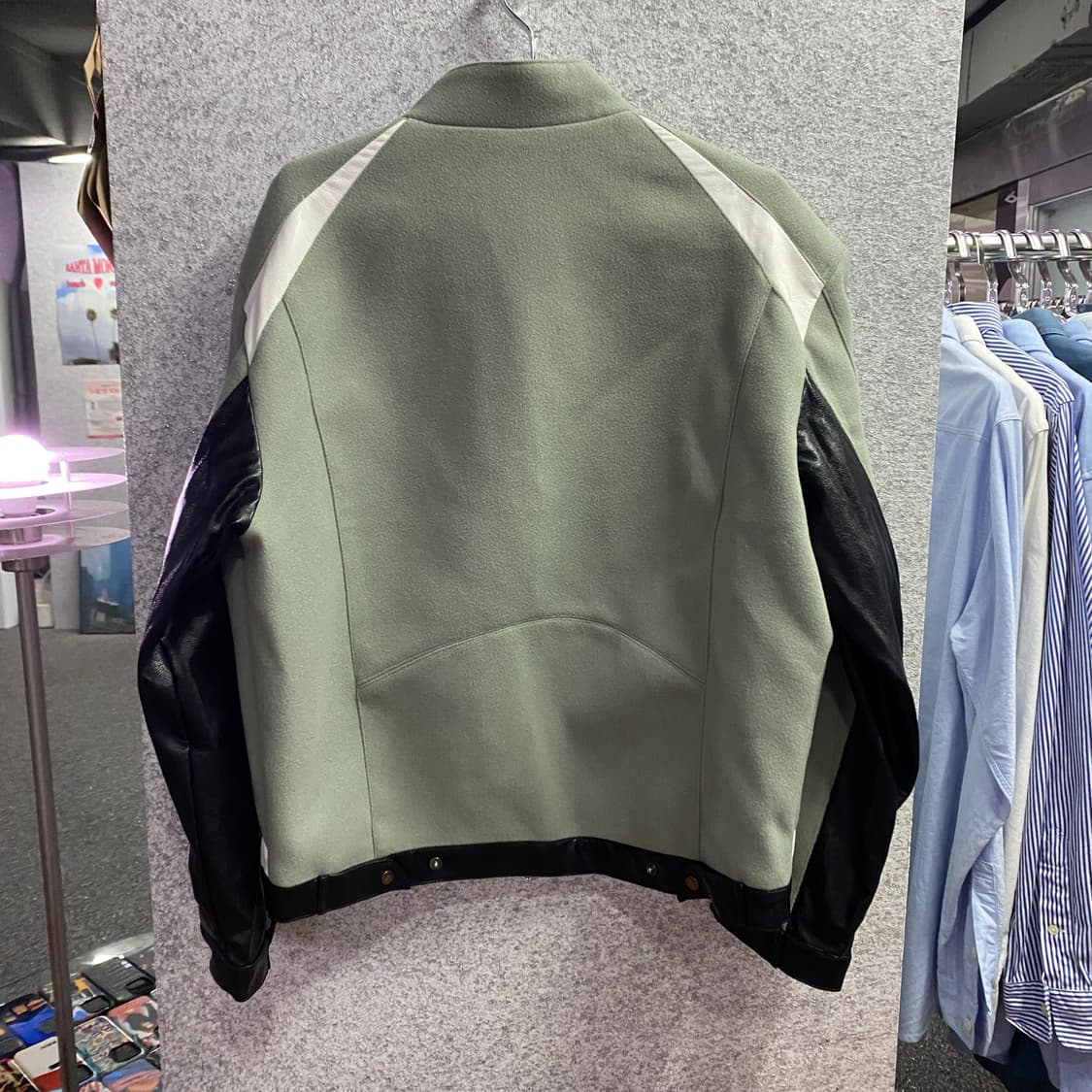 빈티지 모직 배색 크롭 자켓 B3053 상품이미지3