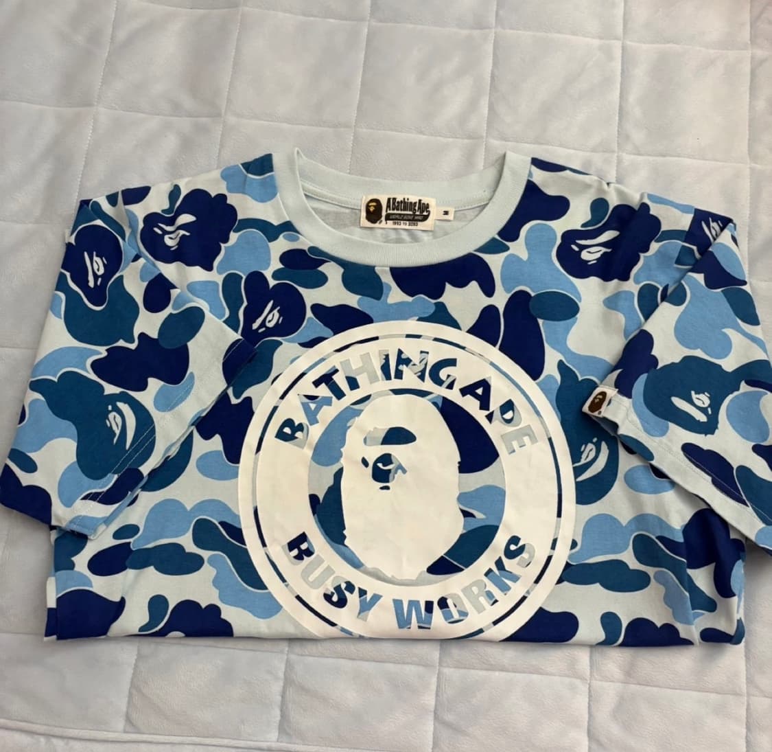 베이프 비지웍스 블루카모 반팔 M 상품이미지1