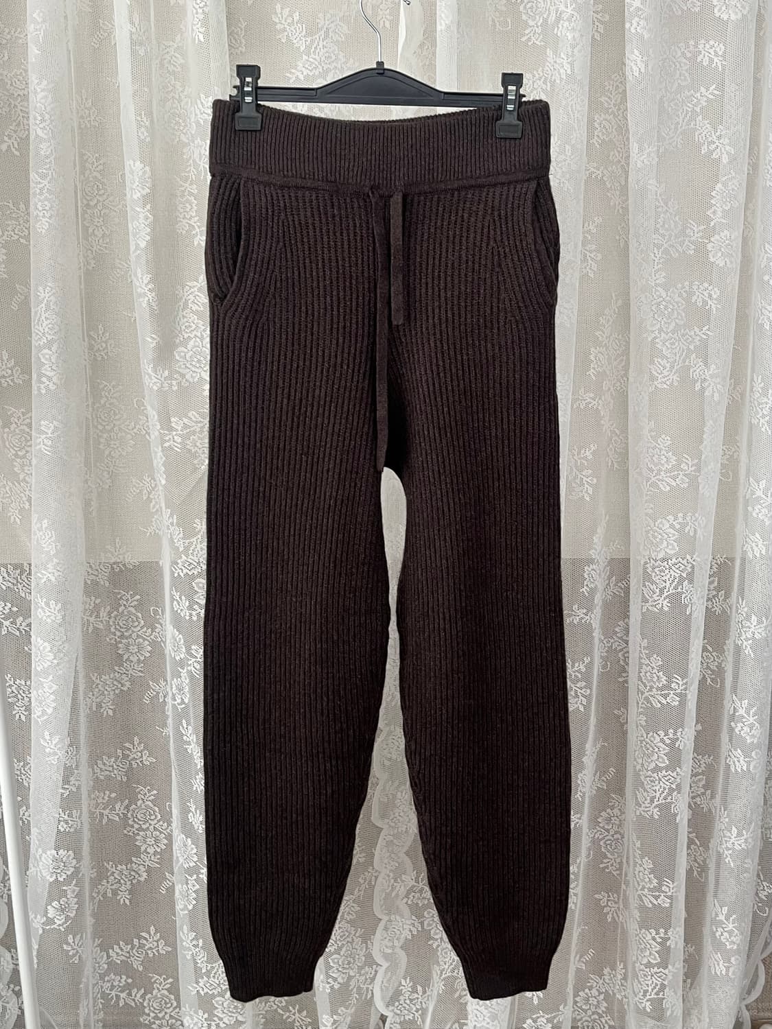 XS) 랙앤본 캐시미어 니트 조거 팬츠 브라운 상품이미지1