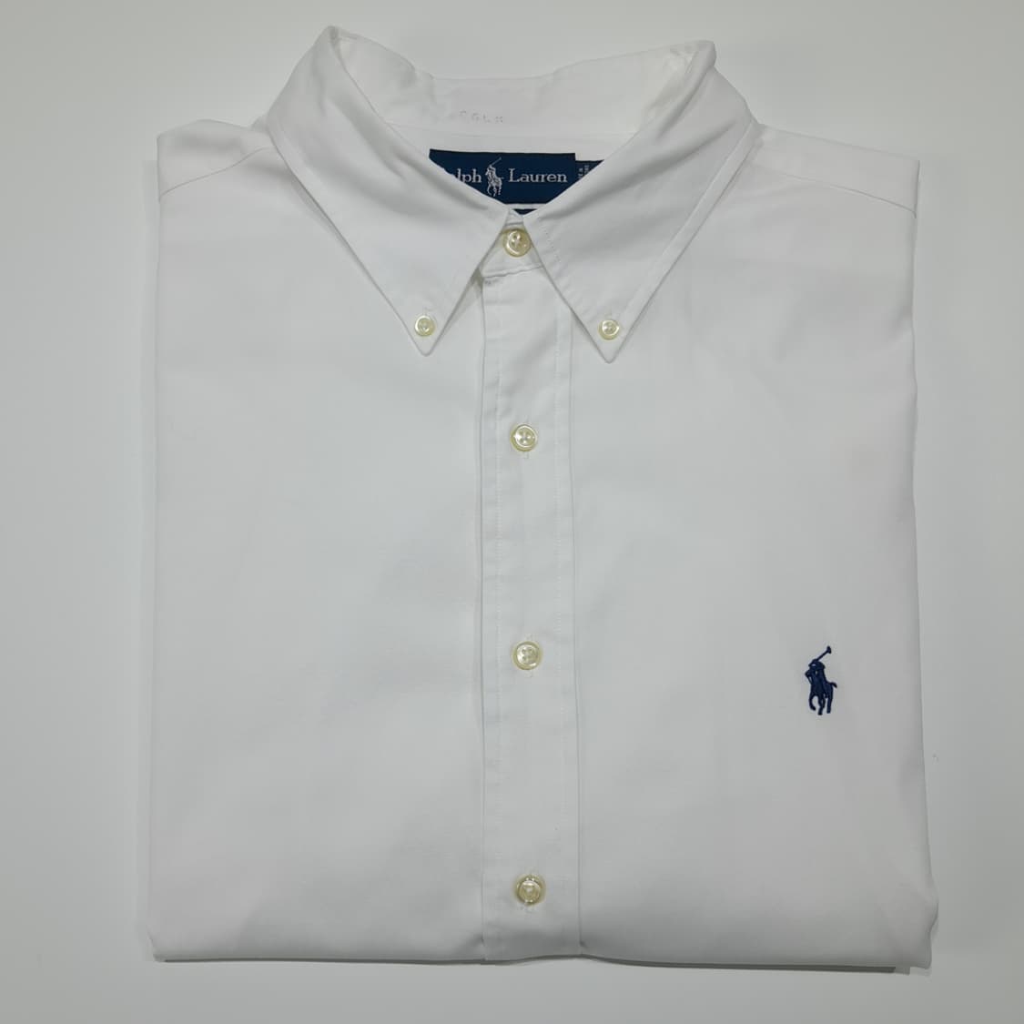 CL473 2XL 폴로 90s 홍콩판 코튼 버튼다운 화이트 셔츠 남방 상품이미지9