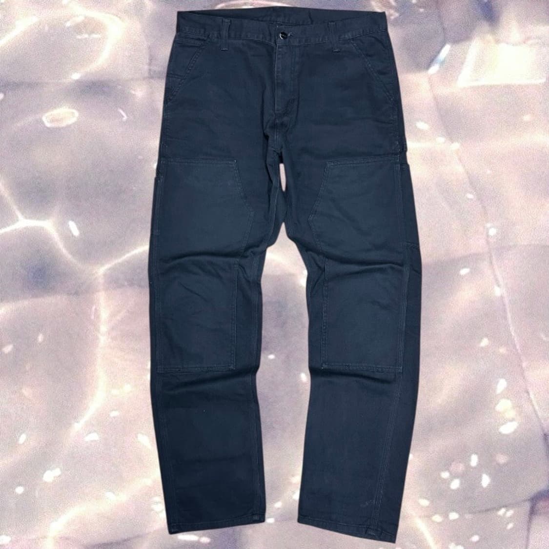 칼하트 더블니 카펜터 와이드 워크 팬츠 블랙 36 상품이미지4