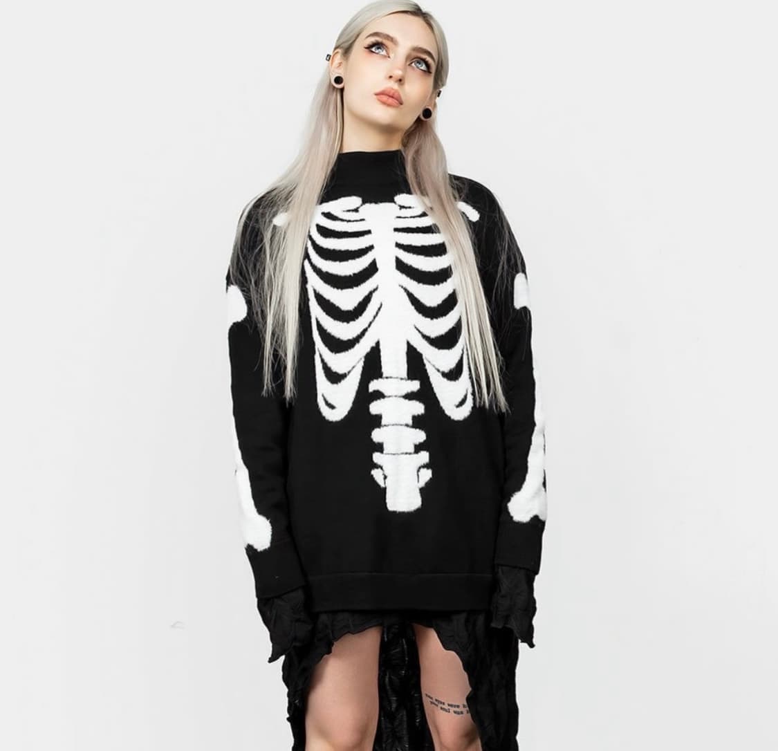 Disturbia - 본 스켈레톤 니트 상품이미지4