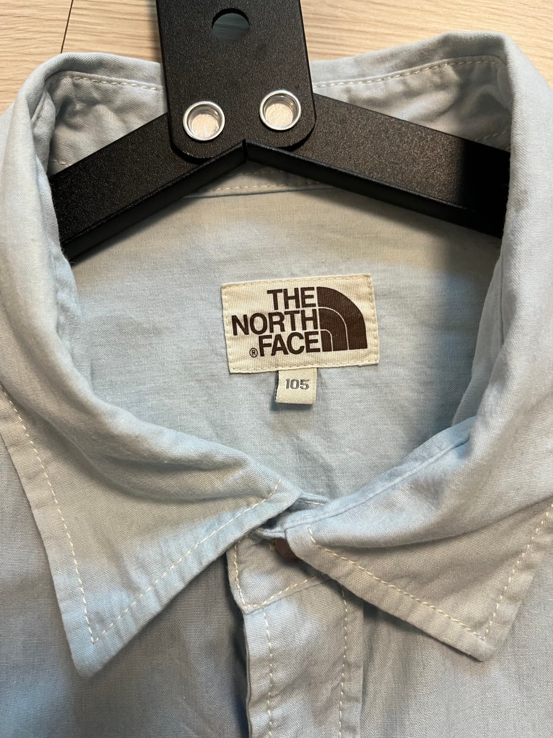 노스페이스 캠핑에디션 하늘색 셔츠 105 상품이미지3