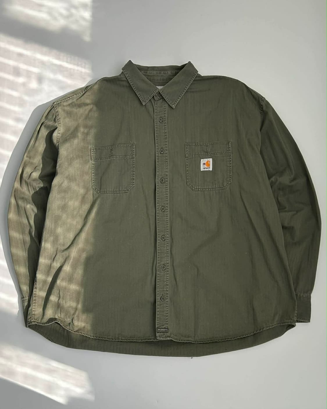 [XL] 칼하트 FR 워크 셔츠 올리브 그린 상품이미지1