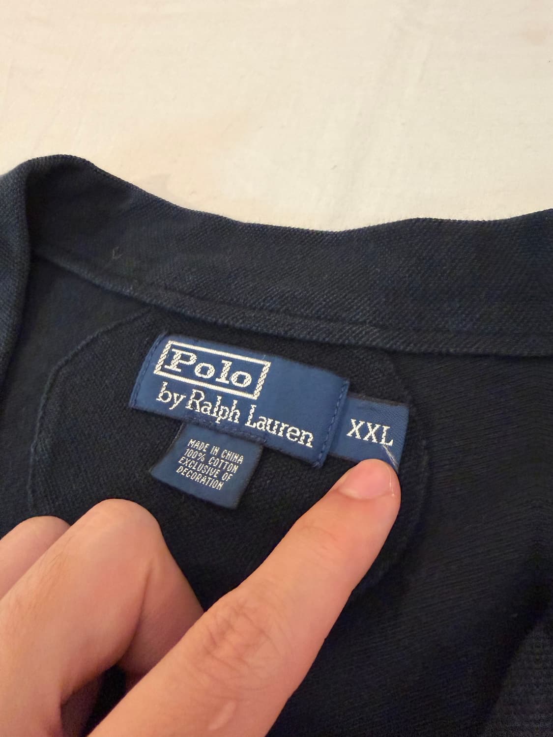 90s 폴로 랄프로렌 코튼 니트 가디건 블랙 상품이미지4