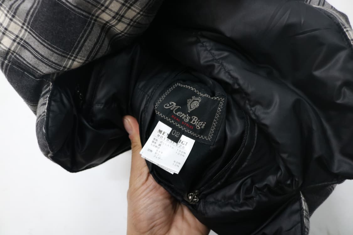 Men's Bigi 맨즈비기 빈티지 리버시블 라쿤퍼 덕다운 베스트 M 상품이미지10