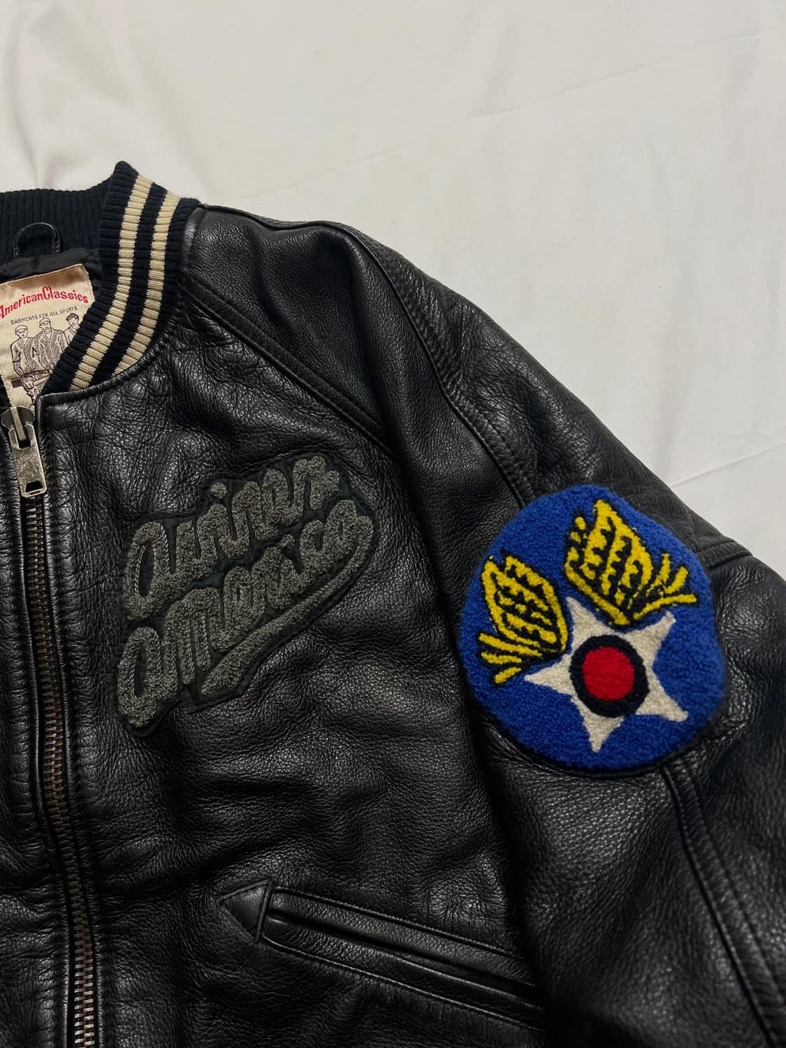 아비렉스 트랙필드 바시티자켓 가죽자켓 상품이미지7