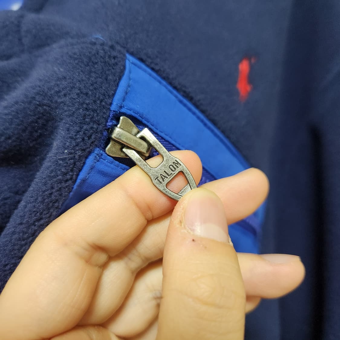 폴로 랄프로렌 네이비 플리스 모크넥 풀오버 L 상품이미지2