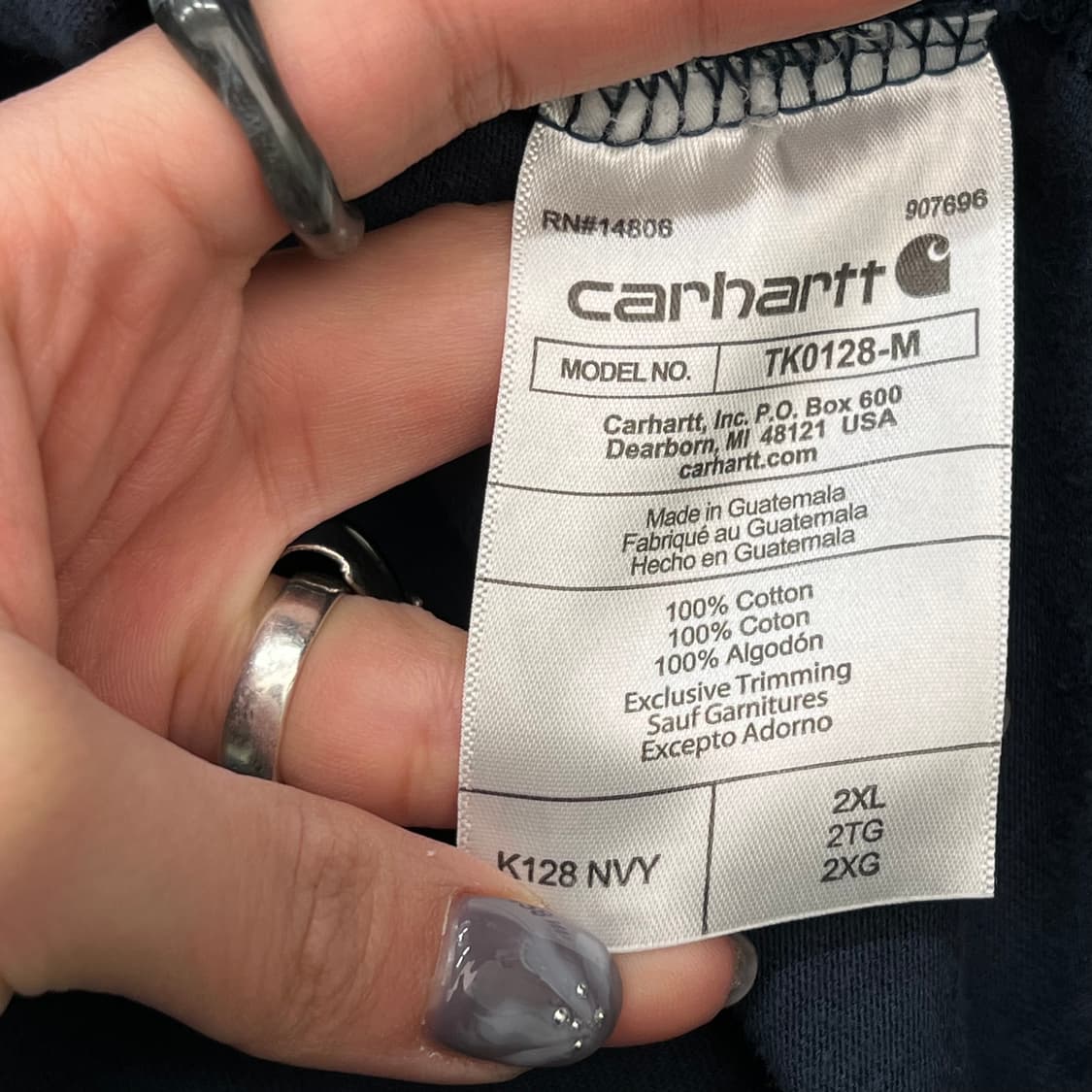 칼하트 루즈핏 헨리넥 롱슬리브 r2863 상품이미지7