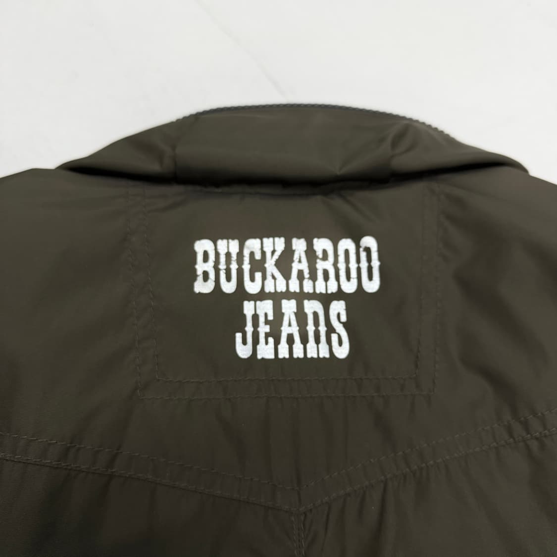 버커루 락 펑크 하이넥 테크니컬 나일론 바이커 바람막이 자켓 카키 상품이미지5