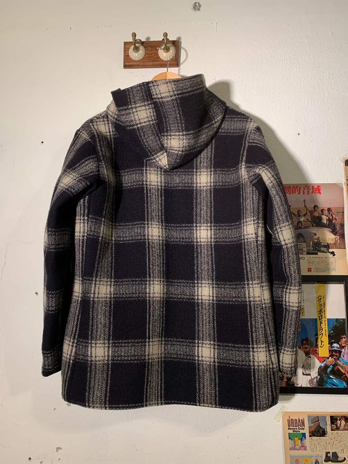 45rpm 울 체크 집업 코트 상품이미지3