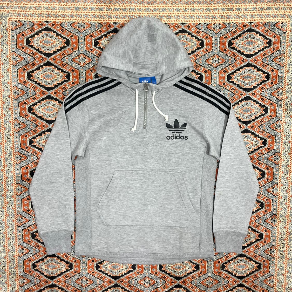 아디다스 오리지널 파이어버드 그레이 반집업 후드티셔츠 여성95 상품이미지1