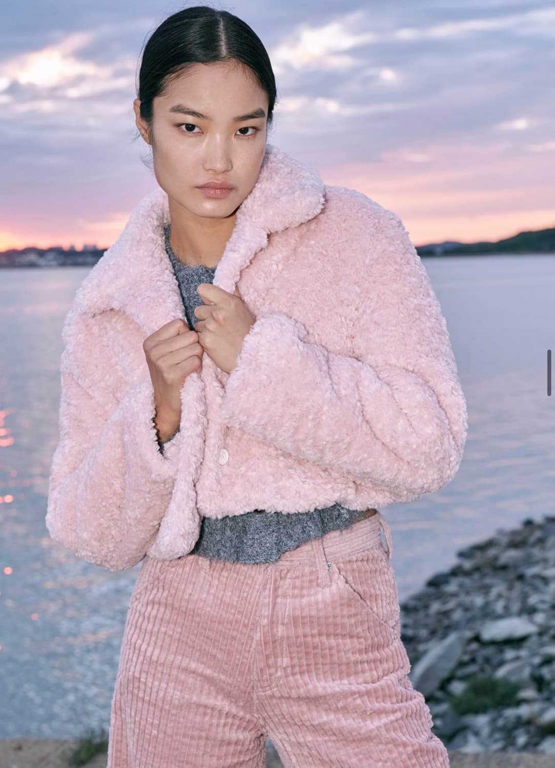 안젤로비안코 ANGELO BIANCO 크롭 퍼 자켓 상품이미지2