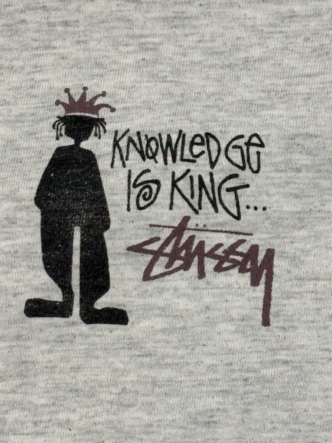 90s 스투시 ‘Knowledge is King’ 티셔츠 상품이미지4