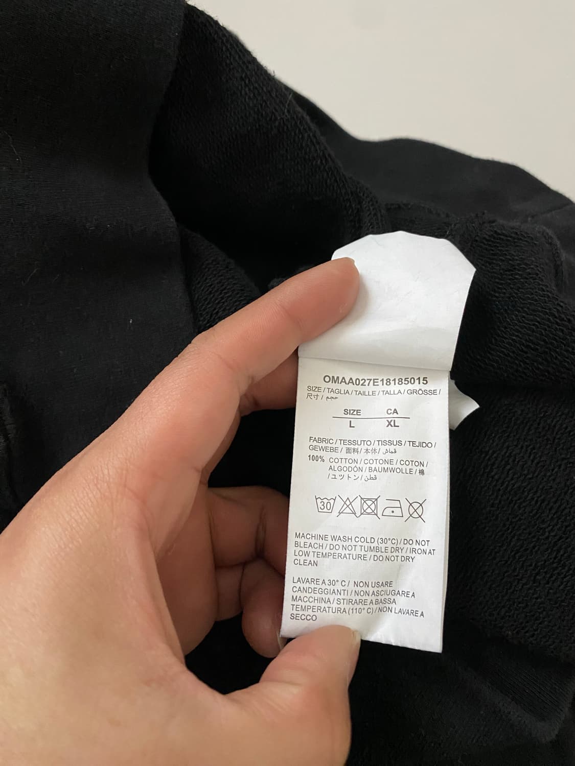 Off-White 블랙 후드티 L 상품이미지5