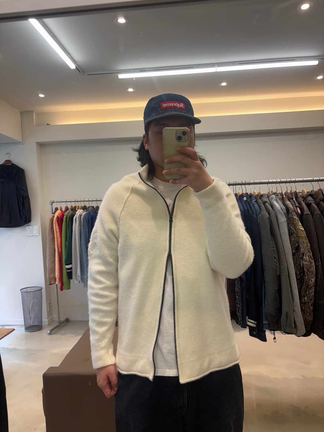 22FW 스톤아일랜드 551A4 램스울 자수 풀 집업 가디건 상품이미지5