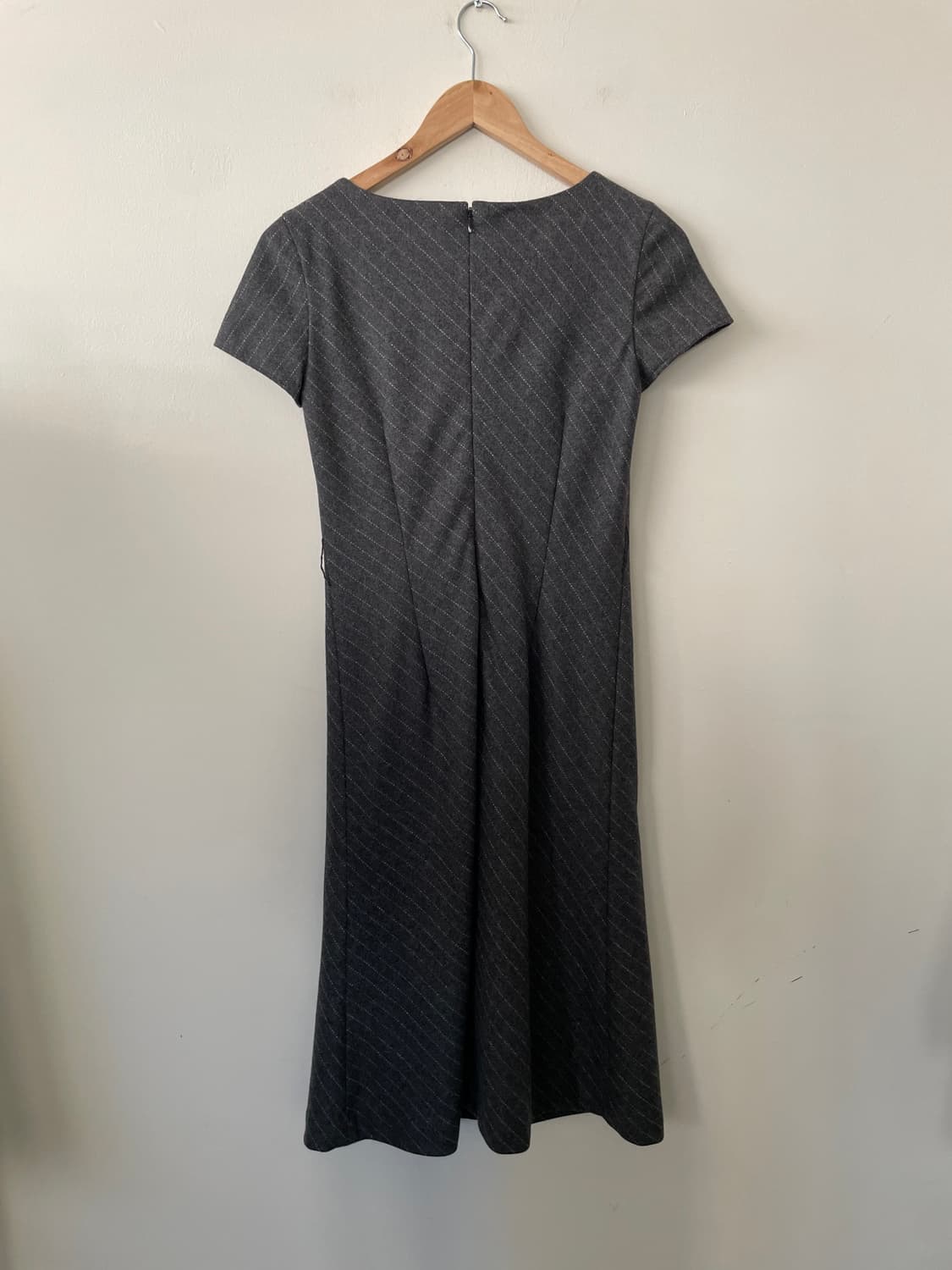vintage diagonal stripe wool dress 상품이미지6