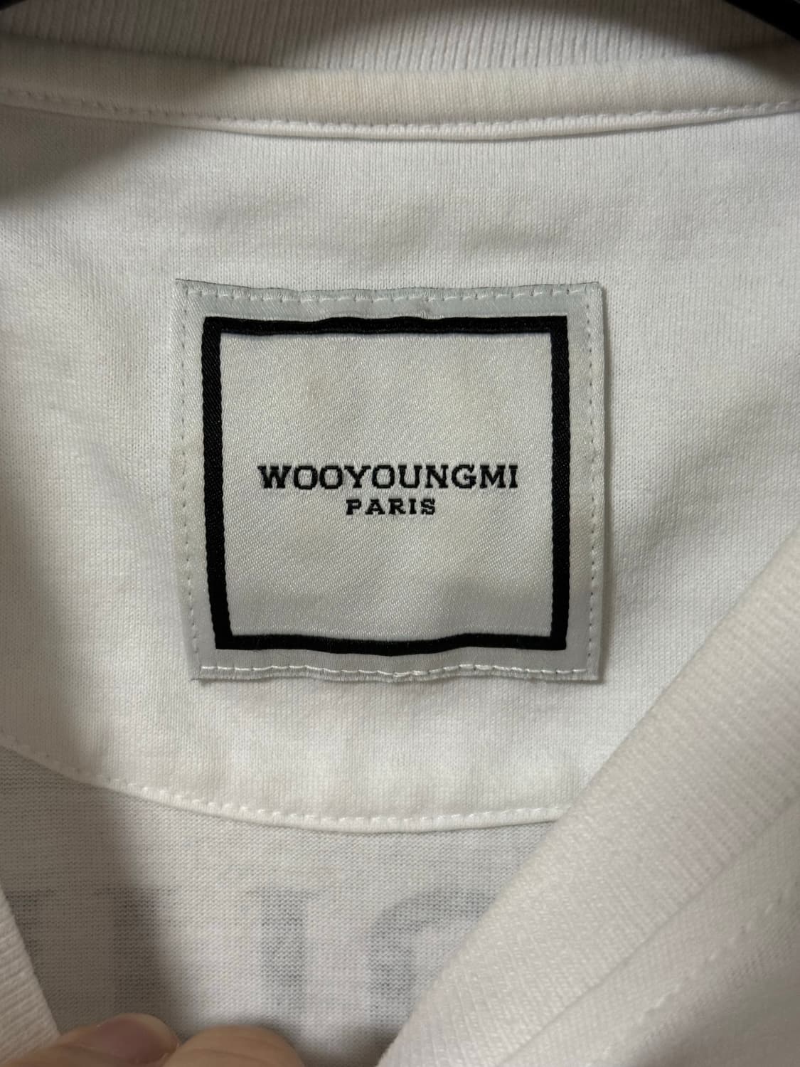 우영미 백로고 플라워 반팔 화이트 상품이미지5