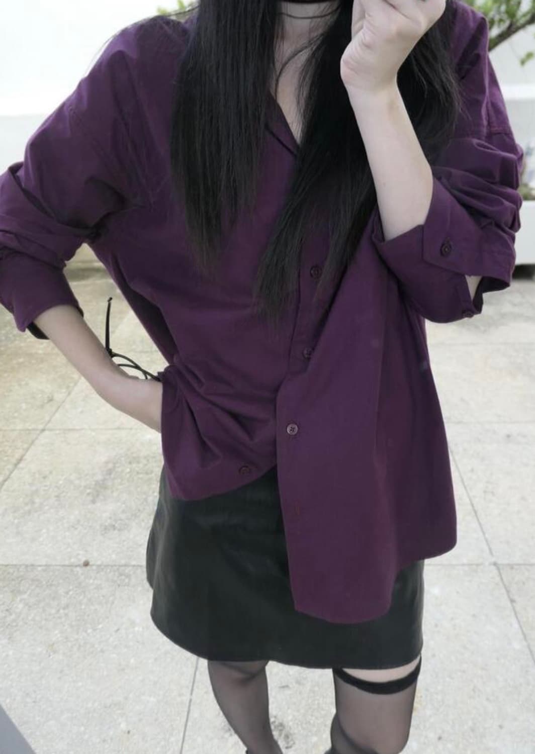 디에이디 퍼플 셔츠 상품이미지1