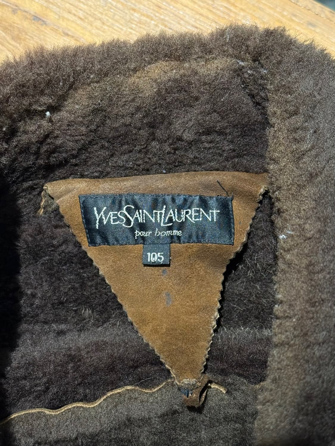 이브생로랑 브라운 양피양모 스웨이드 무스탕  상품이미지8