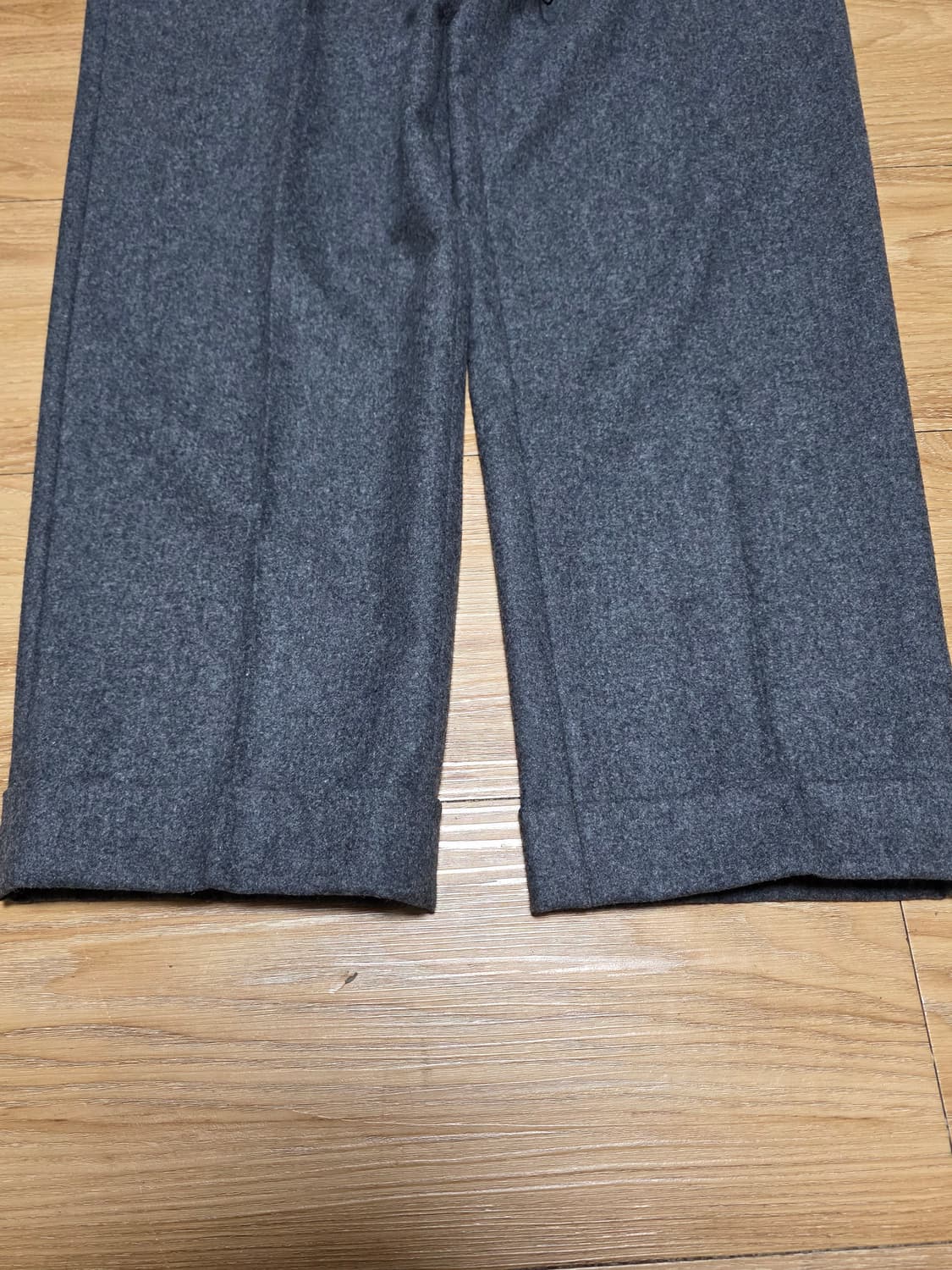 44size오늘만25만)버나드장 BAC J 울플란넬 미디엄그레이 트라우저 상품이미지5