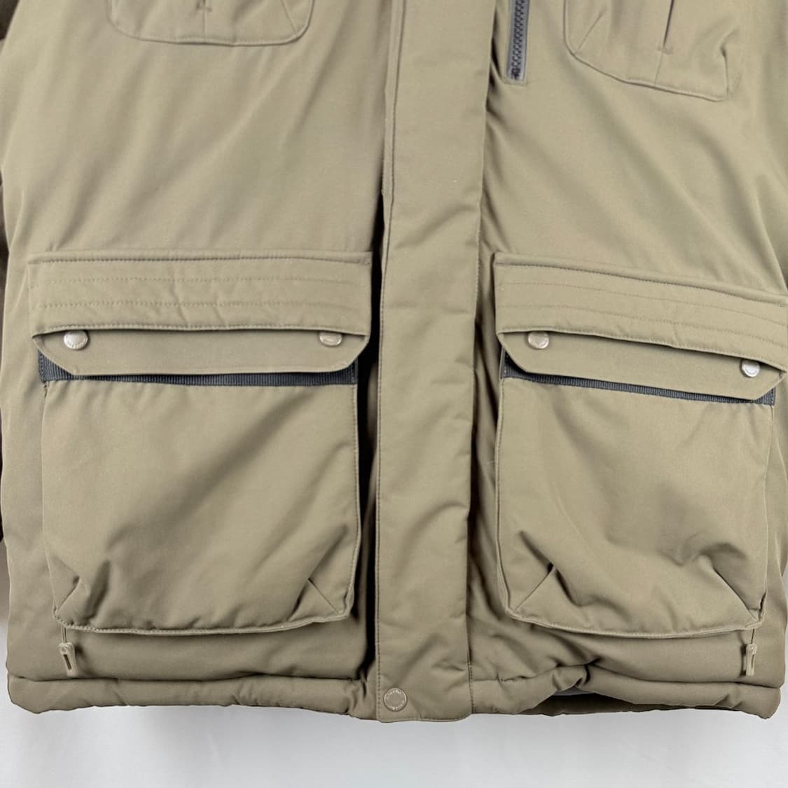 (95) 몽벨 라쿤 퍼 구스다운 사파리 숏 패딩 카키 상품이미지4