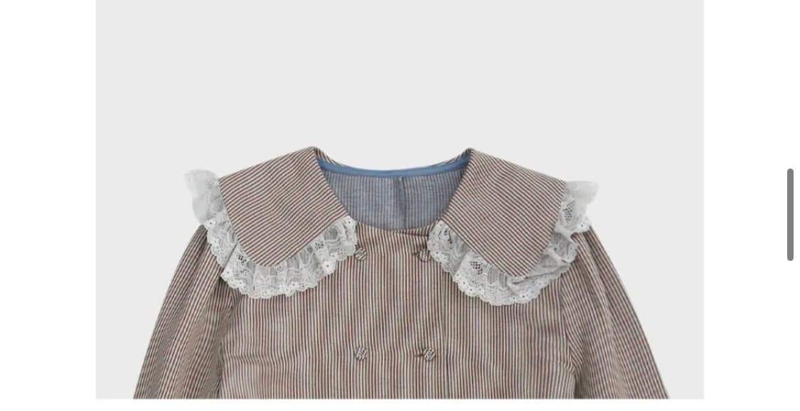 프레클 러플 레이스 트렌치코트 자켓 브라운  상품이미지8