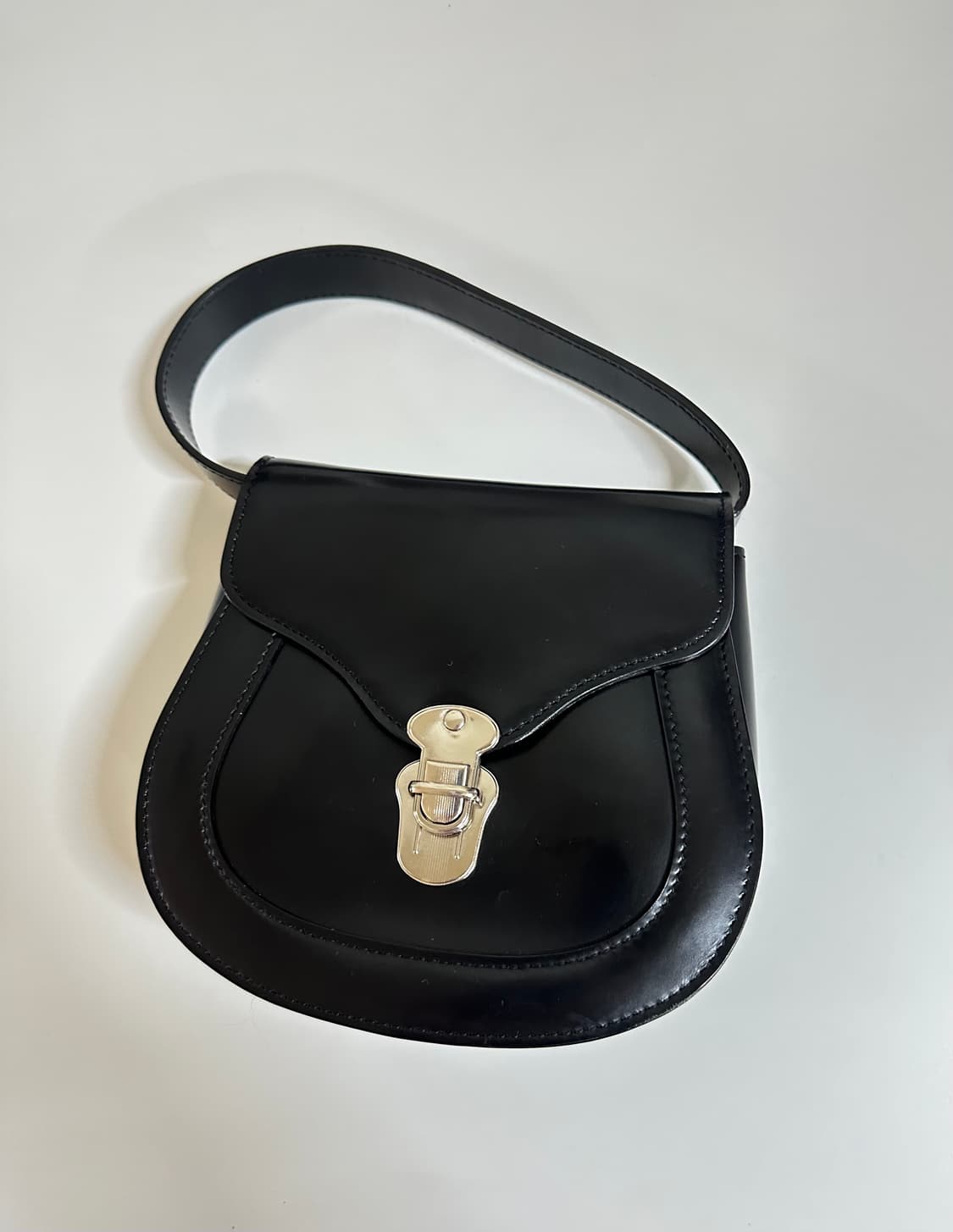 꼼데가르송 폴드 오버탑 미니백 블랙 상품이미지1