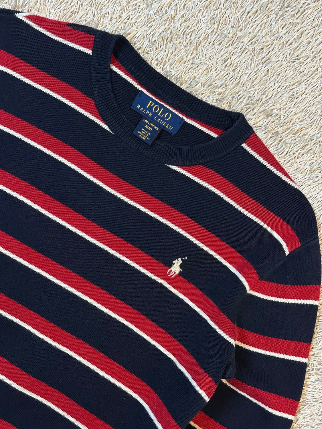 매장판) 폴로 랄프로렌 신형 화이트포니 스트라이프 니트 상품이미지2